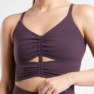 Athleta Cinched Long Line Cross-Back Bralette